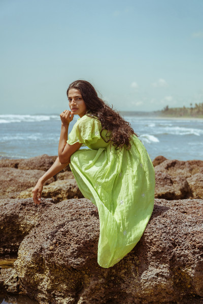 Quite Rise Dress - Jelly Green