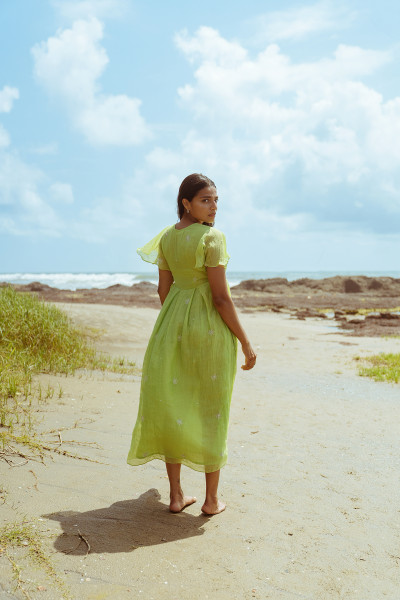 Quite Rise Dress - Jelly Green