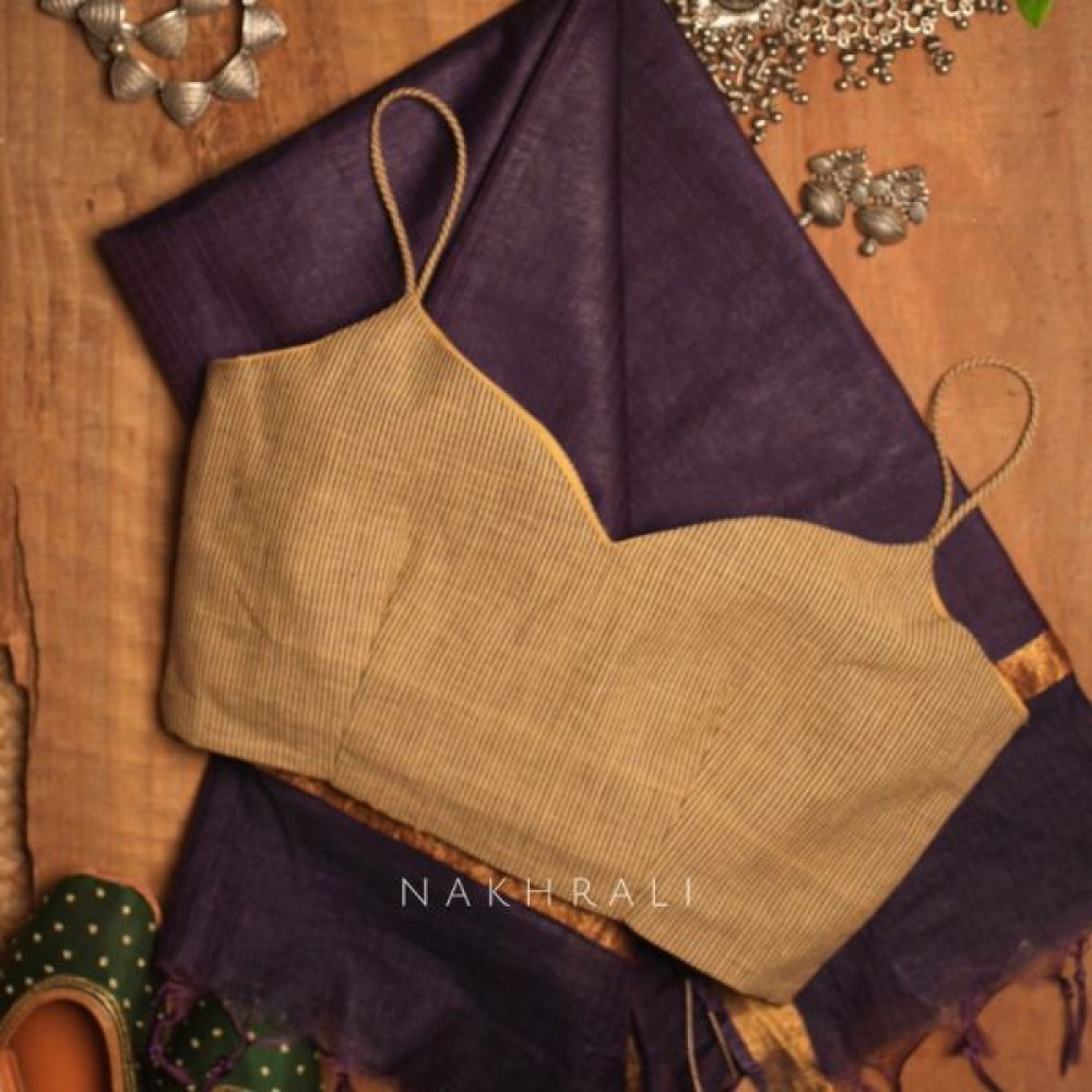 Ragini Beige Cotton Printed Blouse Collection