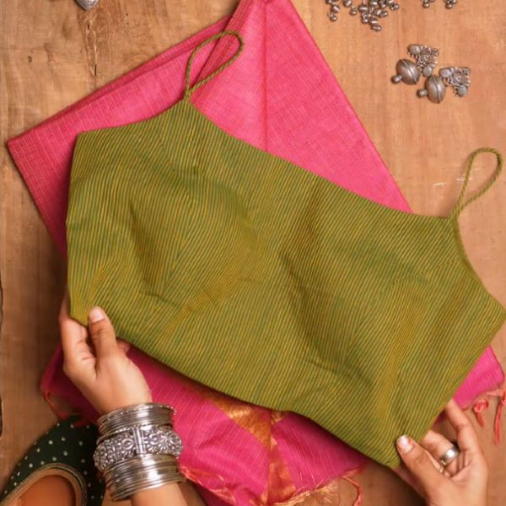 Ragini Green Cotton Printed Blouse Collection