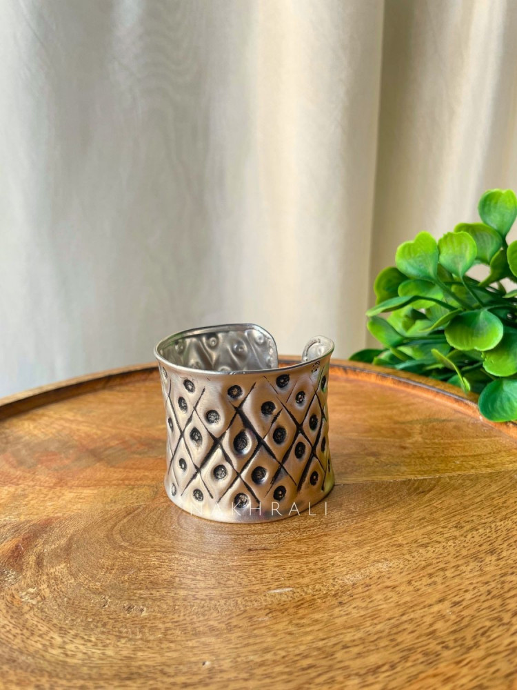 Ira Silver Textured Cuff Bracelet