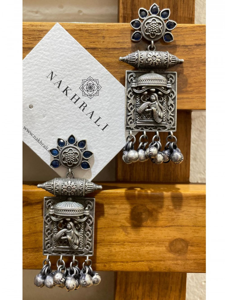 Jharokha Blue Earrings