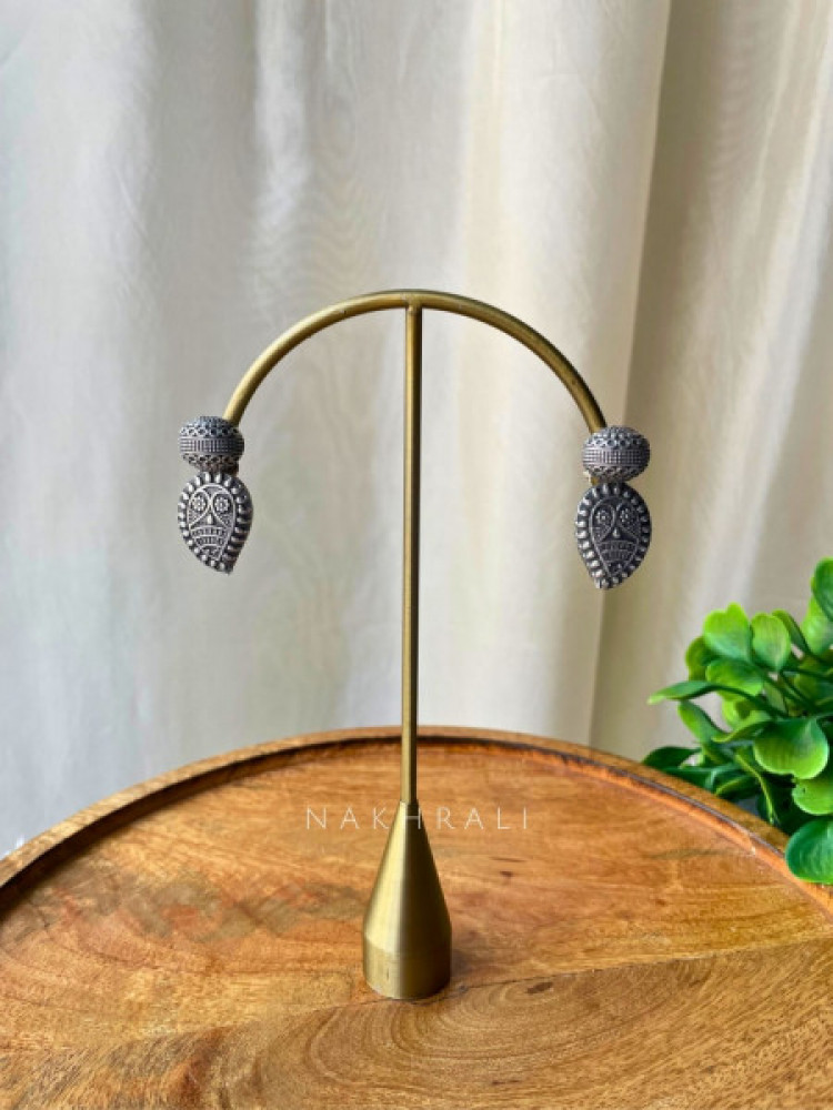 Aaravya Silver Statement Earrings