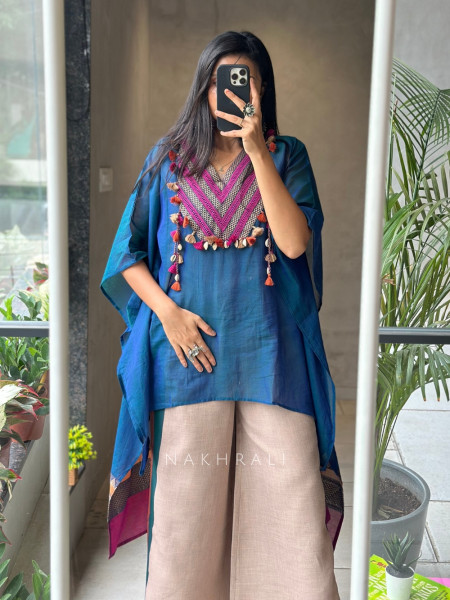 Meher Blue Kaftan Set