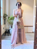 Soft Splendor Pink Onion Suit Set with Necklace Dupatta