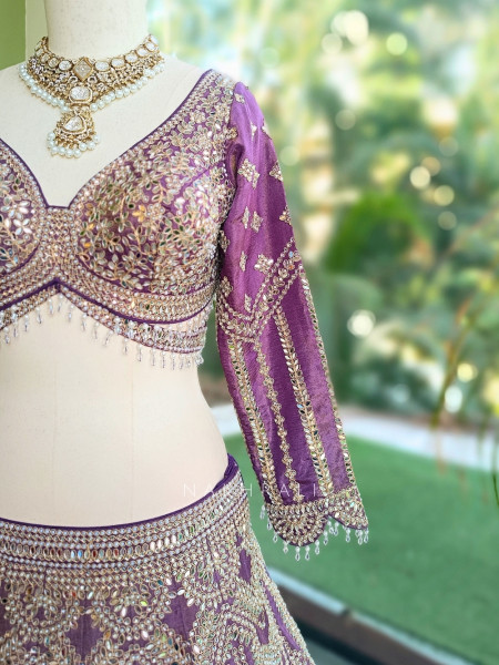 Aks-e-Violet Purple Lehenga