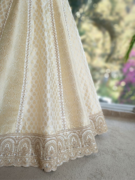 Shubhra Weaved Lehenga Set with Heavy Embroidery and Sequin Work