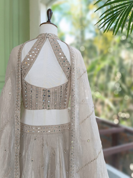 Raah-Chandani Being Lehenga with Detailed Mirror Work