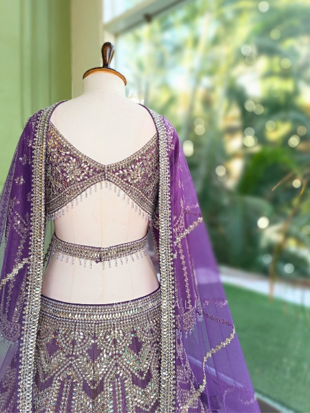 Aks-e-Violet Purple Lehenga