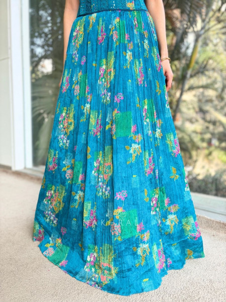 Bluebell Embroidered Corset Lehenga Set