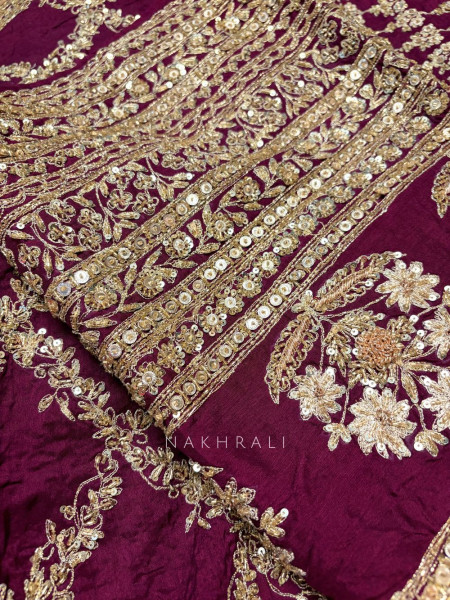 Zuleika Purple Chanderi-Silk Blend Dress Material