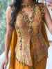 Jashn-e-Malhar Yellow Brocade Silk Indo-Western Palazzo Set