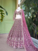 Virel Regal Wine Lehenga Set with Zari and Stone Work