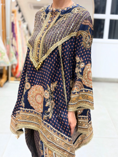 Shahi Dhoti  Navy Blue Set