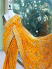Kavira Mustard Bandhej Saree with Zari Weaved Border