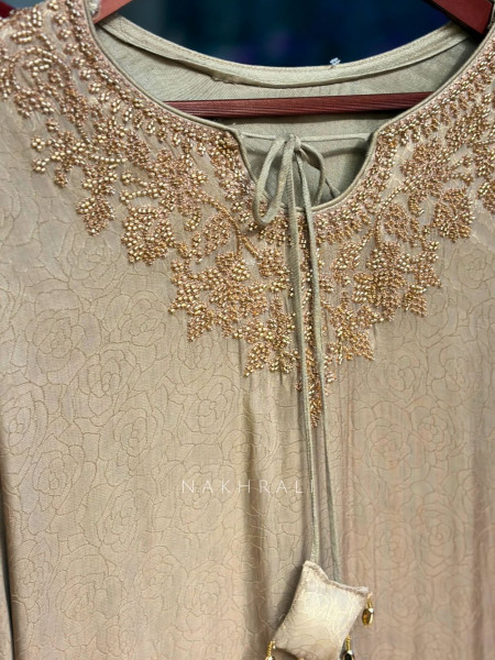 Riyana Beige Suit Set with Cut Dana Embroidery