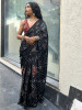 Manjari Black Bandhej Saree with Running Blouse Piece