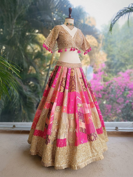Kairi Multicolor Lehenga Set with Zari Sequin Tassel Work