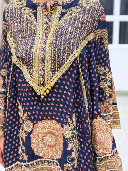 Shahi Dhoti  Navy Blue Set