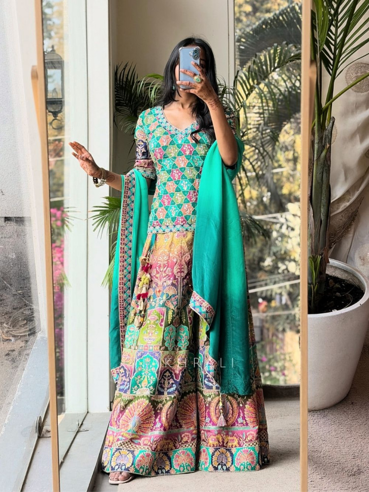 Image of Mahira Multicolor Embellished Suit Set