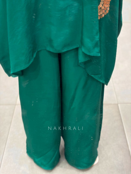 Ruvin Green Co-ord Set with Sequin Work