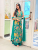 Tirva Green Indo Western Palazzo Set with Floral Print and Mirror Work