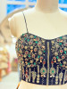 Vireya Black Pre-Draped Saree with Embellished Blouse