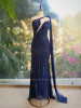 Allure Blue Gown with Cut Dana and Beadwork