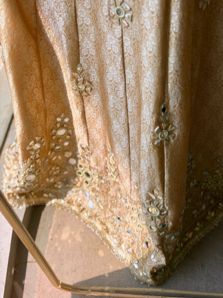 Mehraz Golden  Mirror Anarkali Set