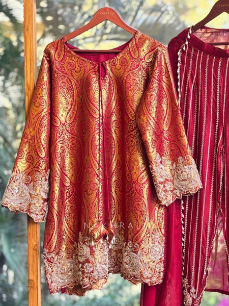 Rangsaaz Maroon Heritage Suit Set