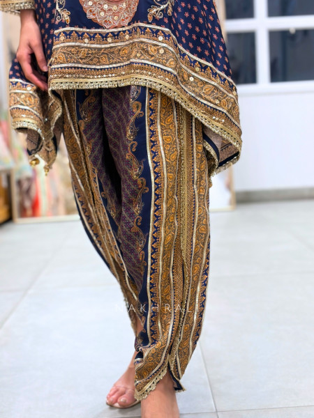Shahi Dhoti  Navy Blue Set