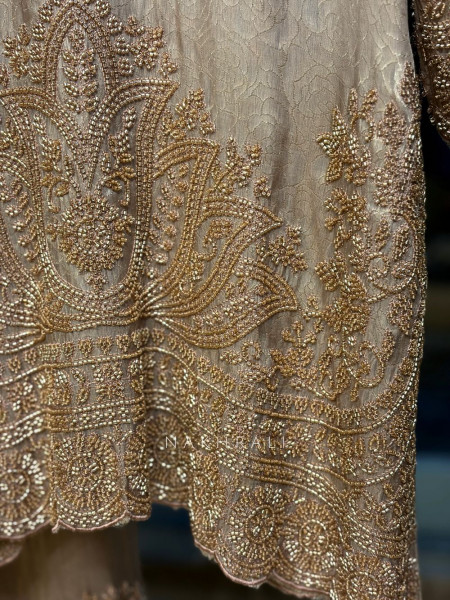 Riyana Beige Suit Set with Cut Dana Embroidery