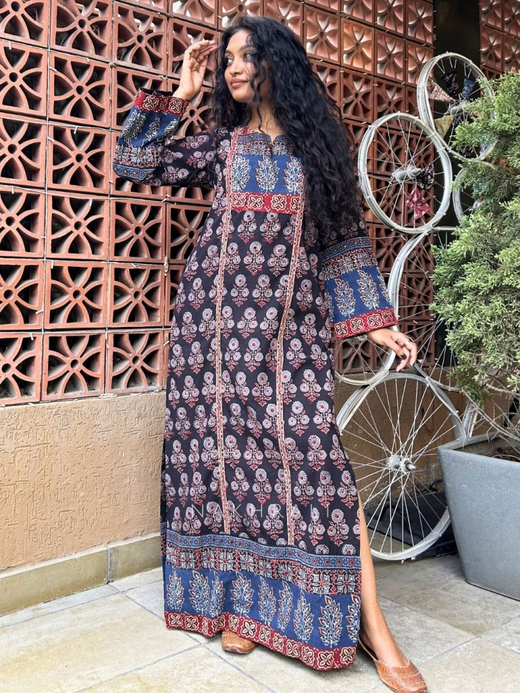 Image of Buti Black Cotton Kurta