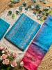 Prisha Classic Teal Blue Motif Dress Material