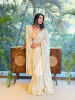 Chahat Cream Two-Piece Saree Set with Dupatta
