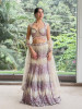 Siren Purple Soft Net, Shimmer Mesh Lehenga Set