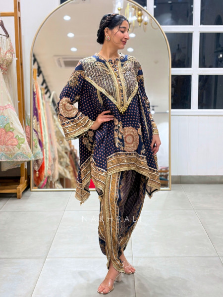 Shahi Dhoti  Navy Blue Set