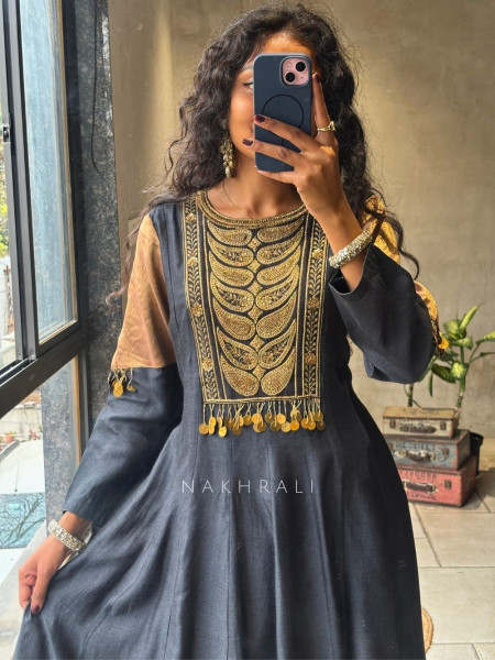Zirak Black  Anarkali Set