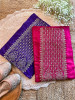 Meera Purple Silk Dress Material with Zari Embroidery