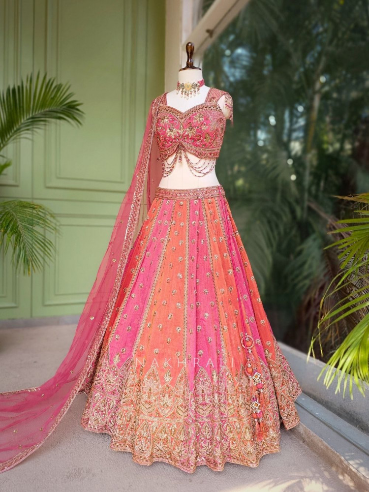 Image of Samira Multicolor  Lehenga with Zari Detailing