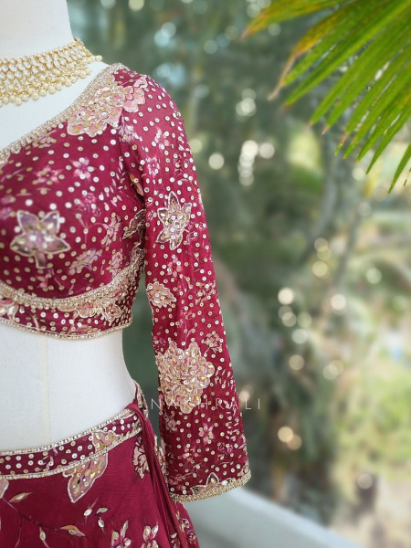 Phoolwari Lehenga Set with Zardosi and Sequin Work
