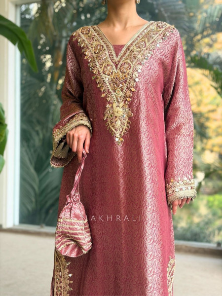 Kyra Gajari  Straight Dress with Mirror Zari Work