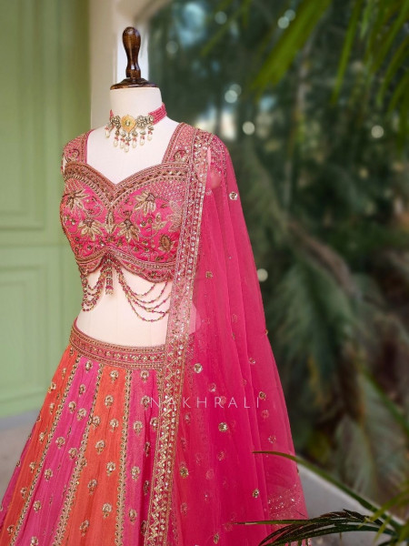 Samira Multicolor  Lehenga with Zari Detailing