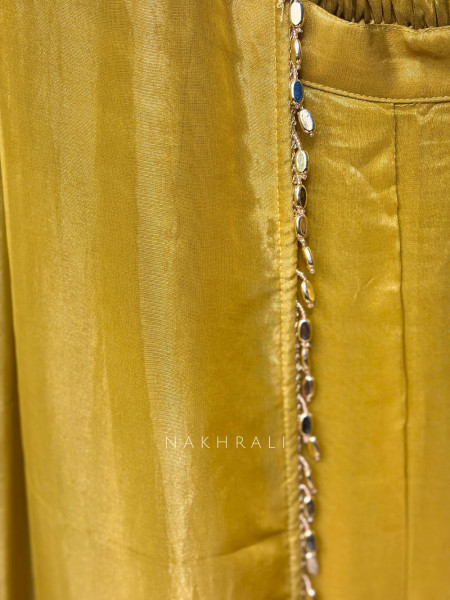 Riyana Yellow Suit Set with Cut Dana Embroidery