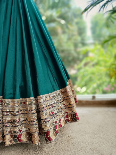 Emerald Enchant Corset Lehenga