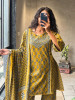 Tarin Mustard Cotton Suit Set with Floral Print