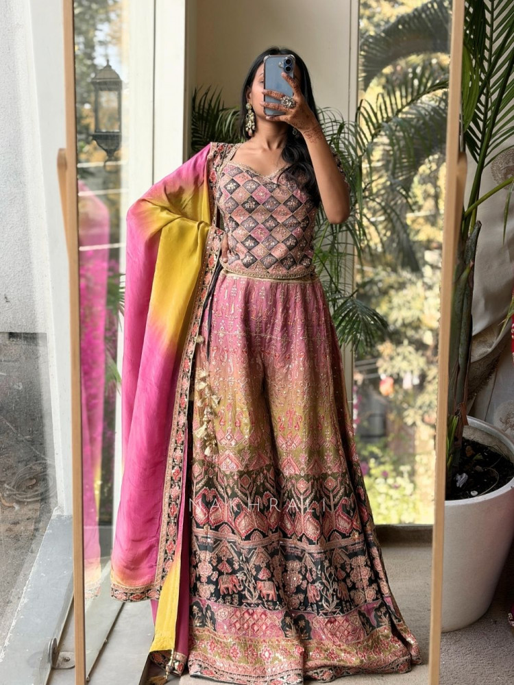 Image of Kalira Multicolor Embellished Suit Set