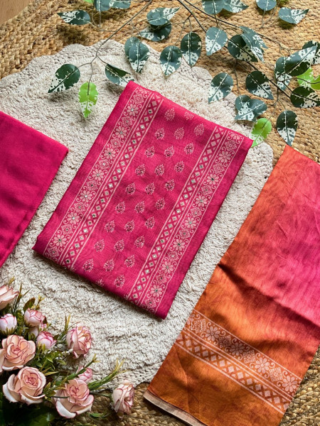 Prisha Classic Gajari Motif Dress Material