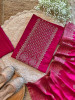 Meera Pink Silk Dress Material with Zari Embroidery
