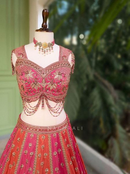 Samira Multicolor  Lehenga with Zari Detailing